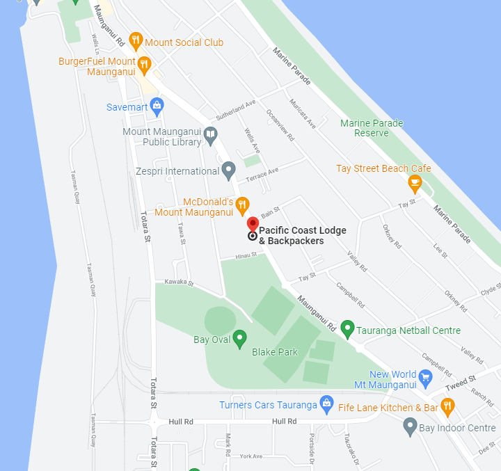 Google Maps location of Pacific Coast Lodge