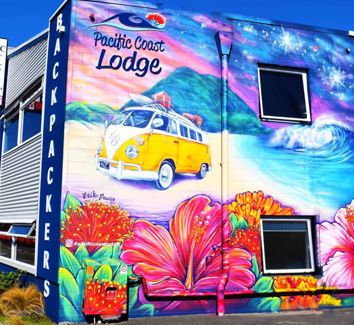 Pacific Coast Lodge wall mural